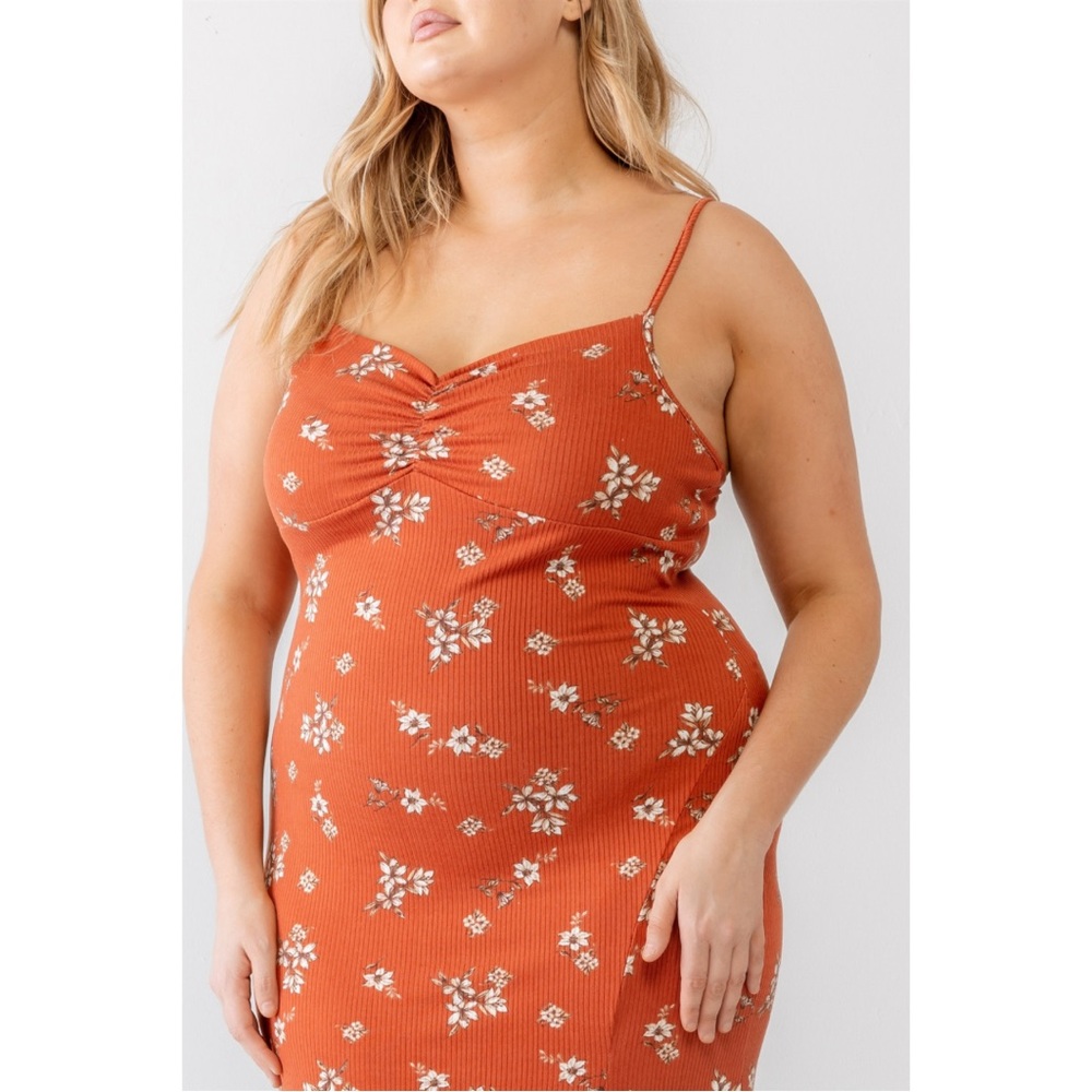 Flawless flower Plus Size print midi dress - Picture 4 of 6